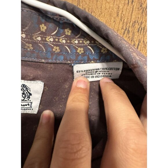 Vintage Panhandle Slim Western Shirt Pearl Snaps Shirt Medium - Picture 6 of 7